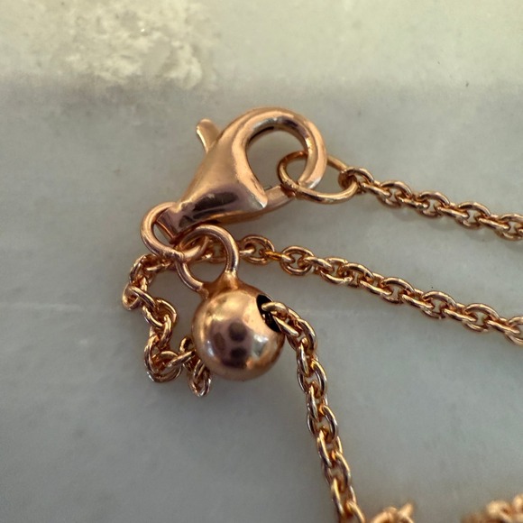Authentic Pandora Rose Gold Adjustable Curb Chain Necklace - Picture 7 of 8